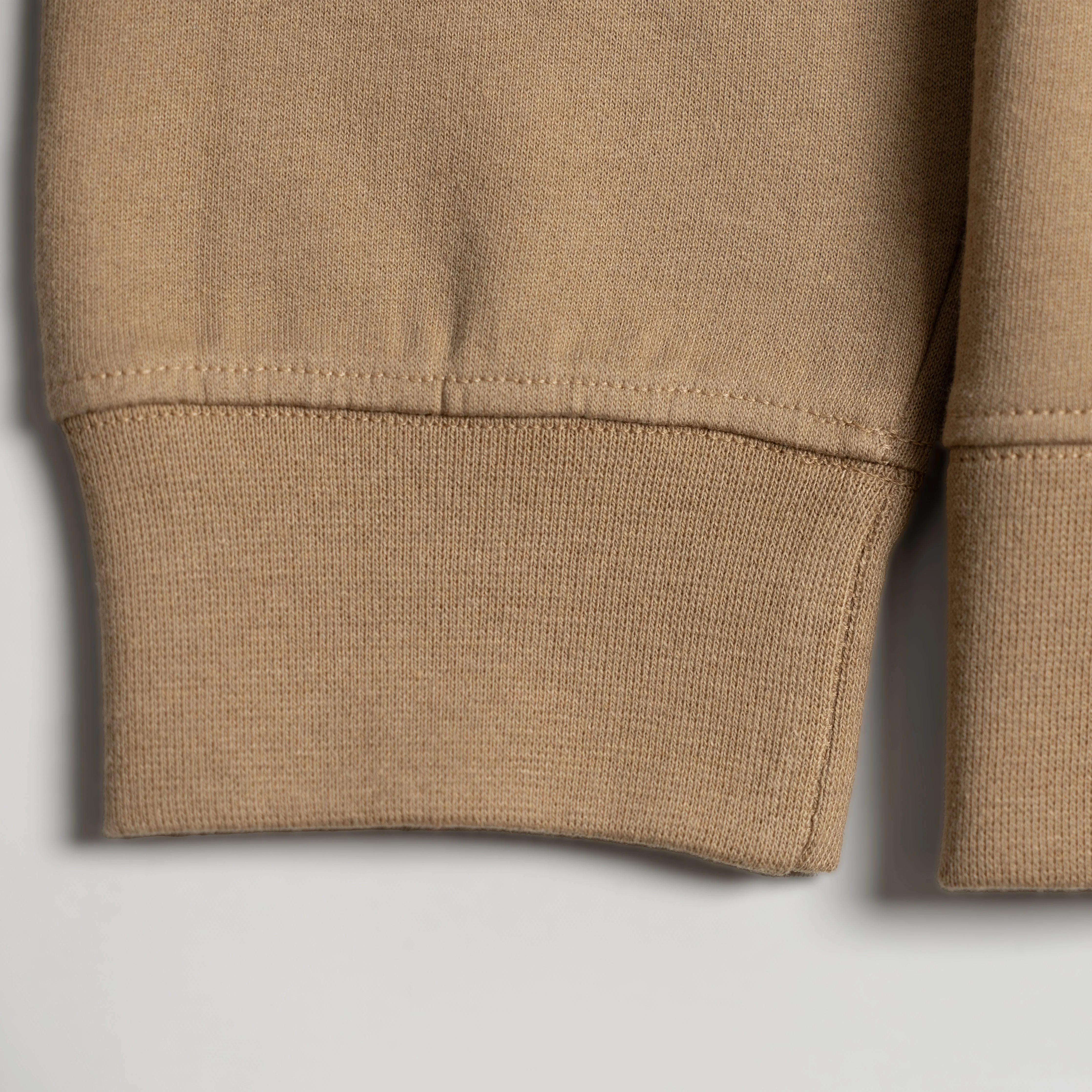 Retro Classic Zip Hoodie - Tan