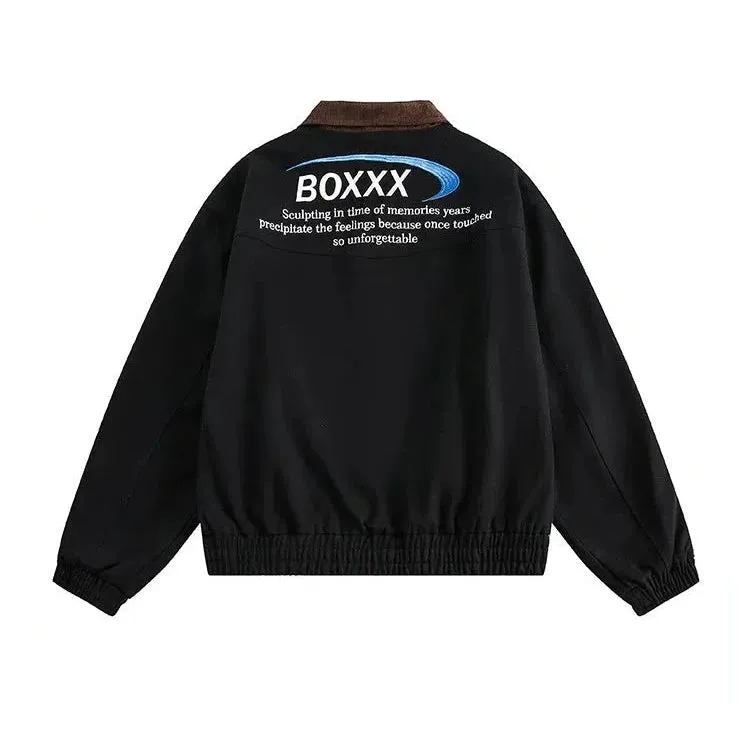 Retro Embroidered Lapel Jacket