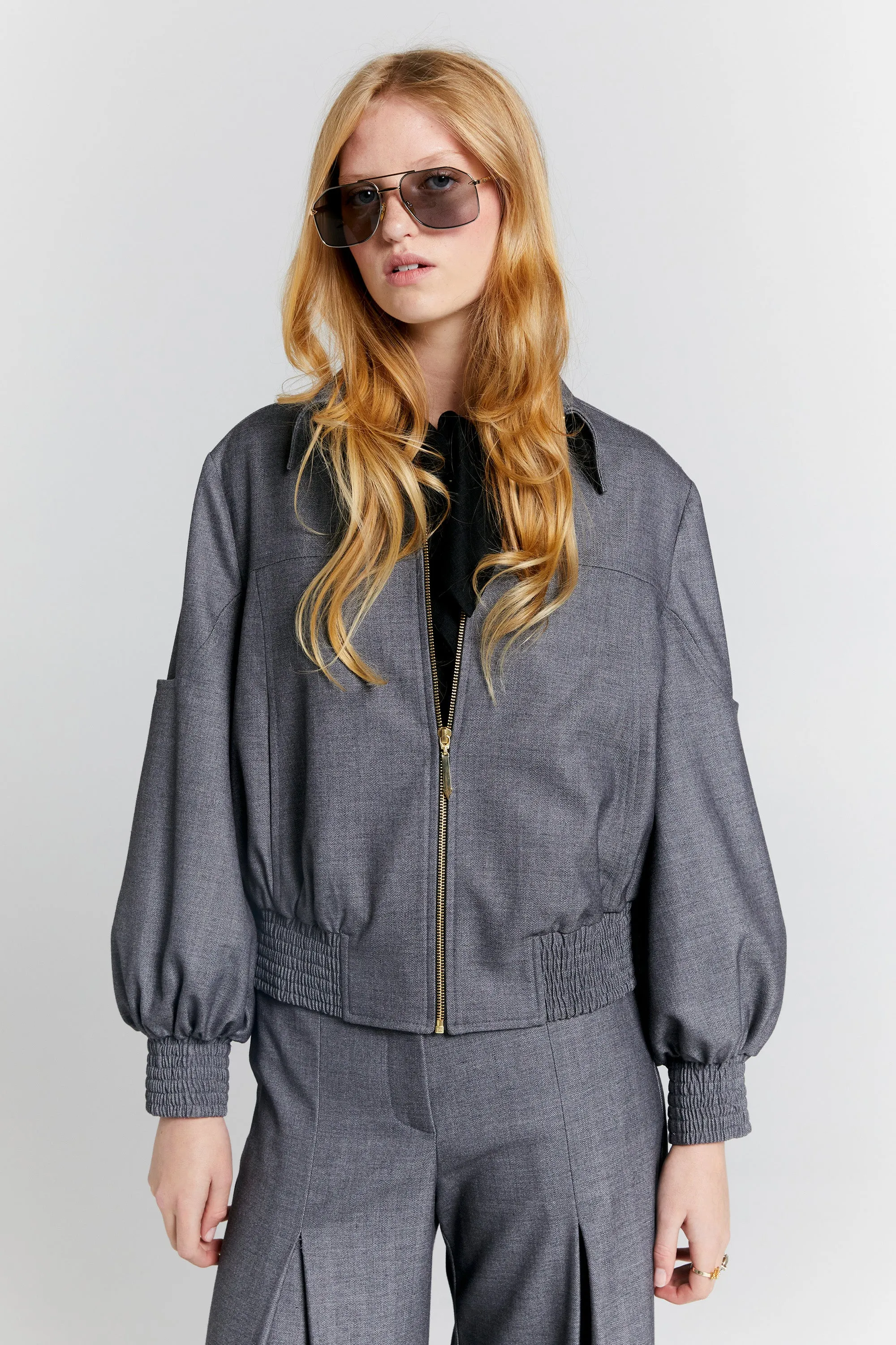 Rider Bomber Jacket Charcoal