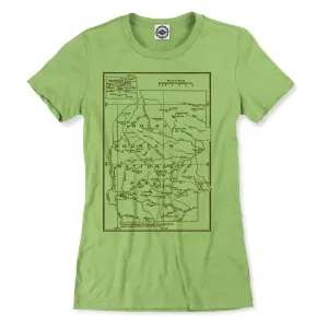 Rocky Mountain National Park Vintage Map Women's Tee