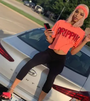 Rose Drippin | Coral Tee