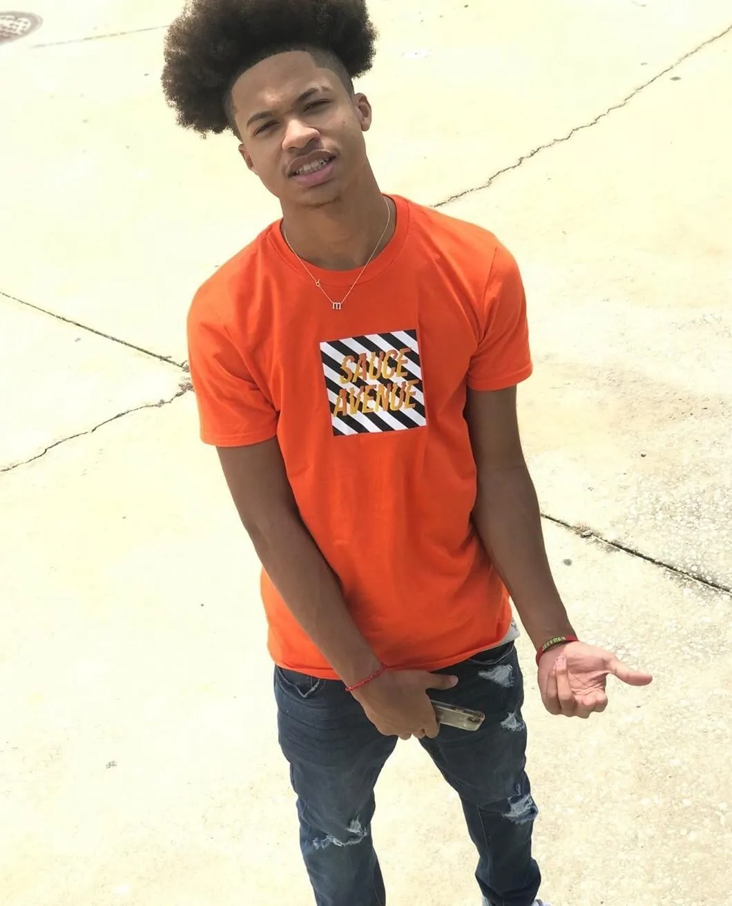 SA B&W Box | Orange Tee