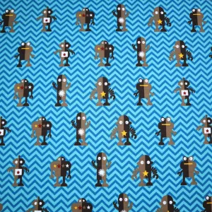 SALE Cotton Jersey in Robots to the Rescue Print