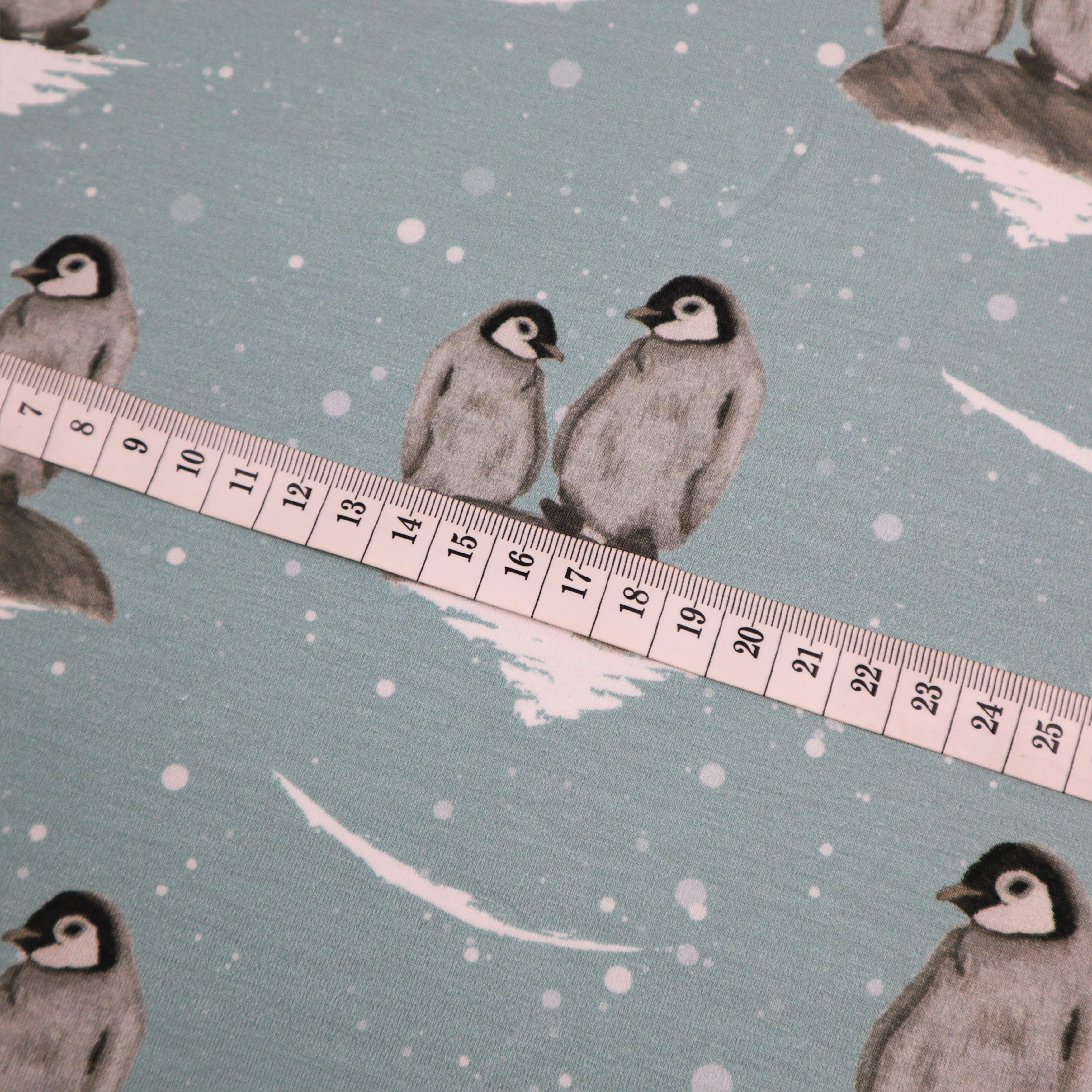 SALE Organic Cotton Jersey in Penguin Print