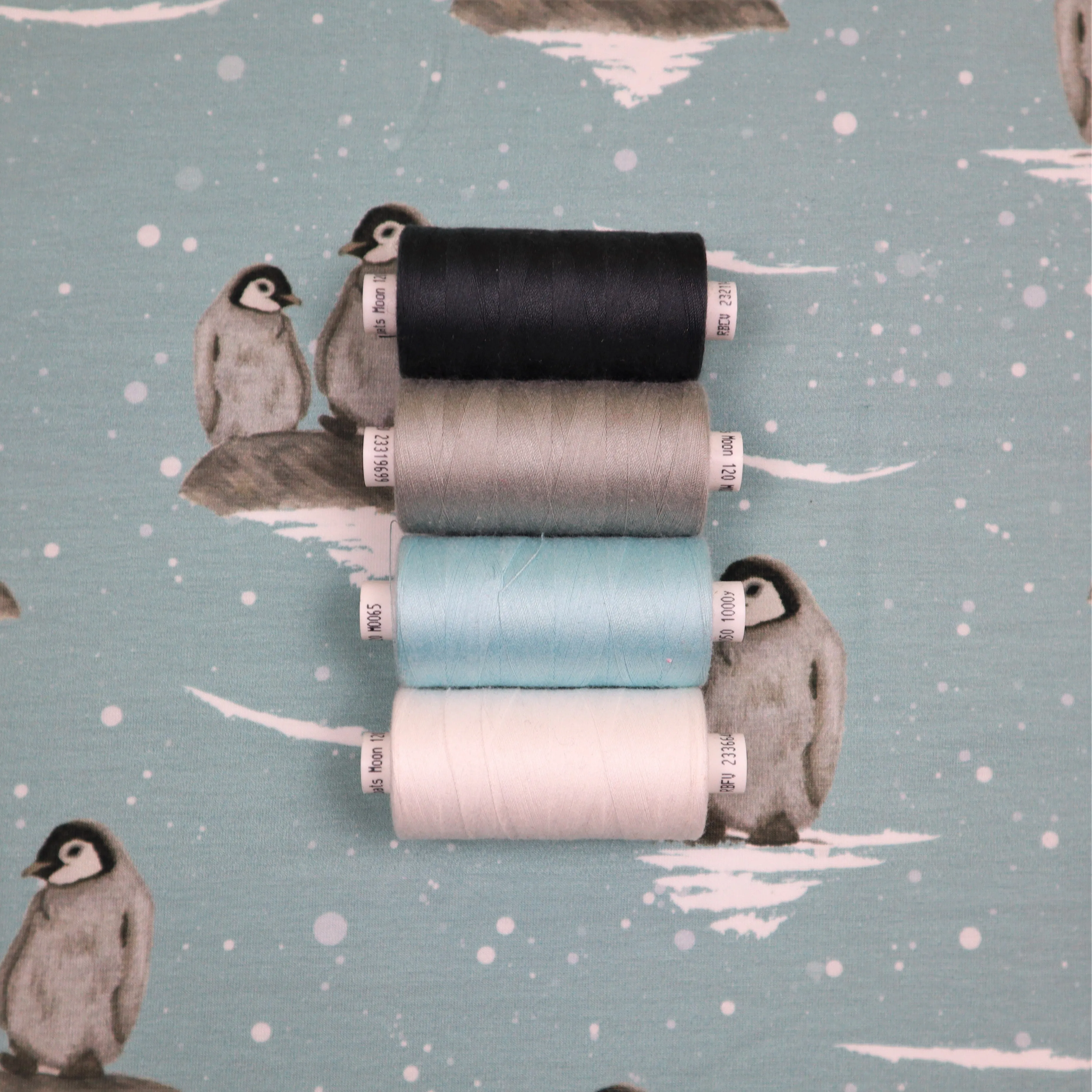 SALE Organic Cotton Jersey in Penguin Print