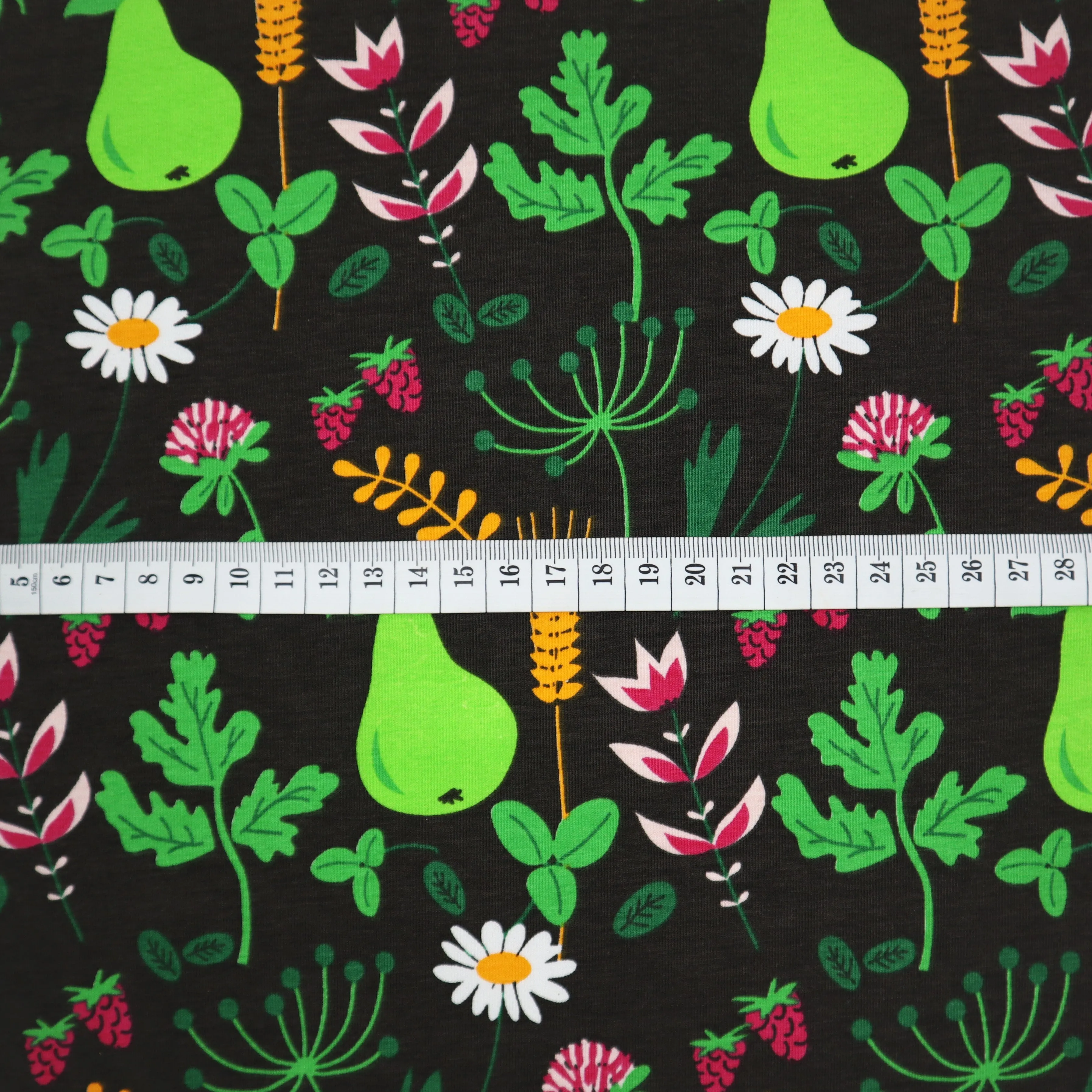 SALE Organic Cotton Jersey in Spring Pear Print