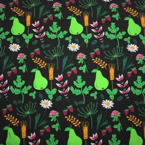 SALE Organic Cotton Jersey in Spring Pear Print