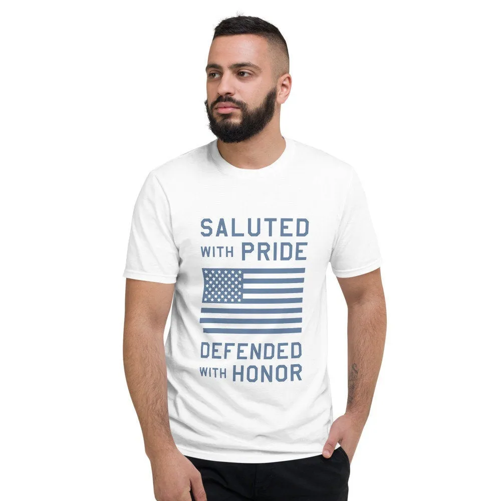 Salute / Defend / Honor the flag — a Premium Unisex T-Shirt for Veterans