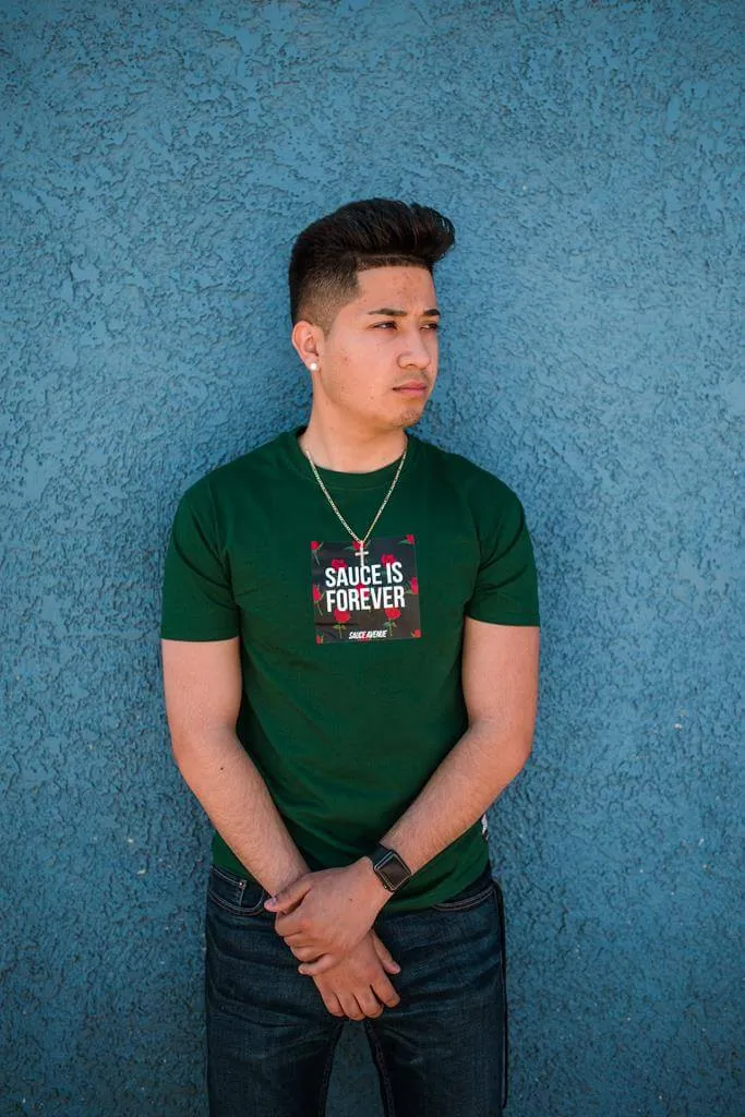 Sauce Is Forever (Black Rose Box) | Forrest Green Tee