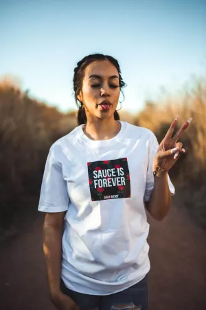Sauce Is Forever (Black Rose Box) | White Tee