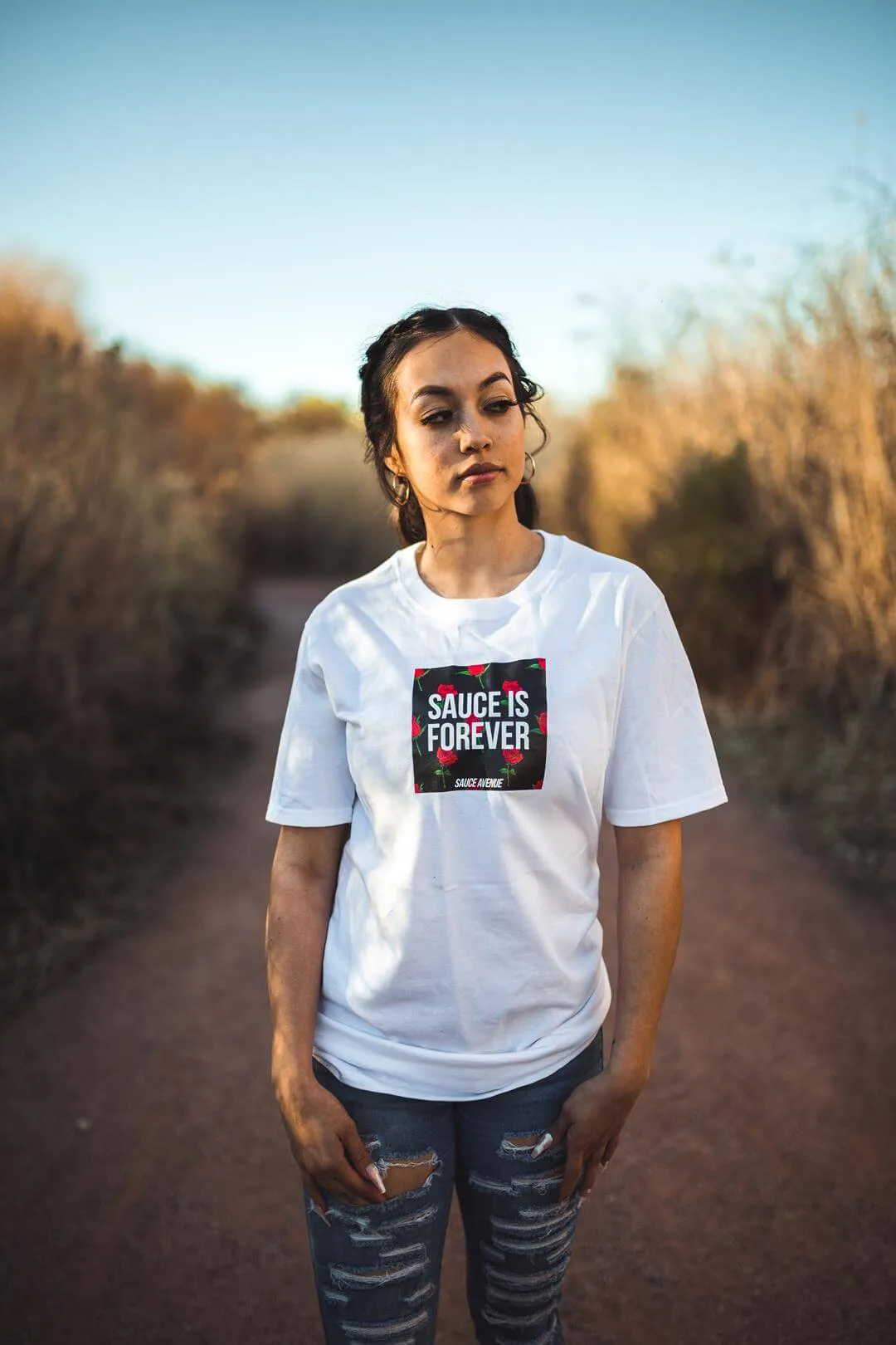 Sauce Is Forever (Black Rose Box) | White Tee