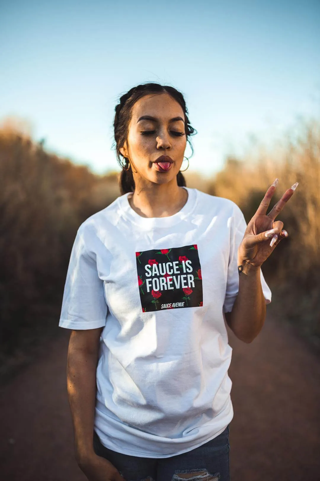 Sauce Is Forever (Black Rose Box) | White Tee