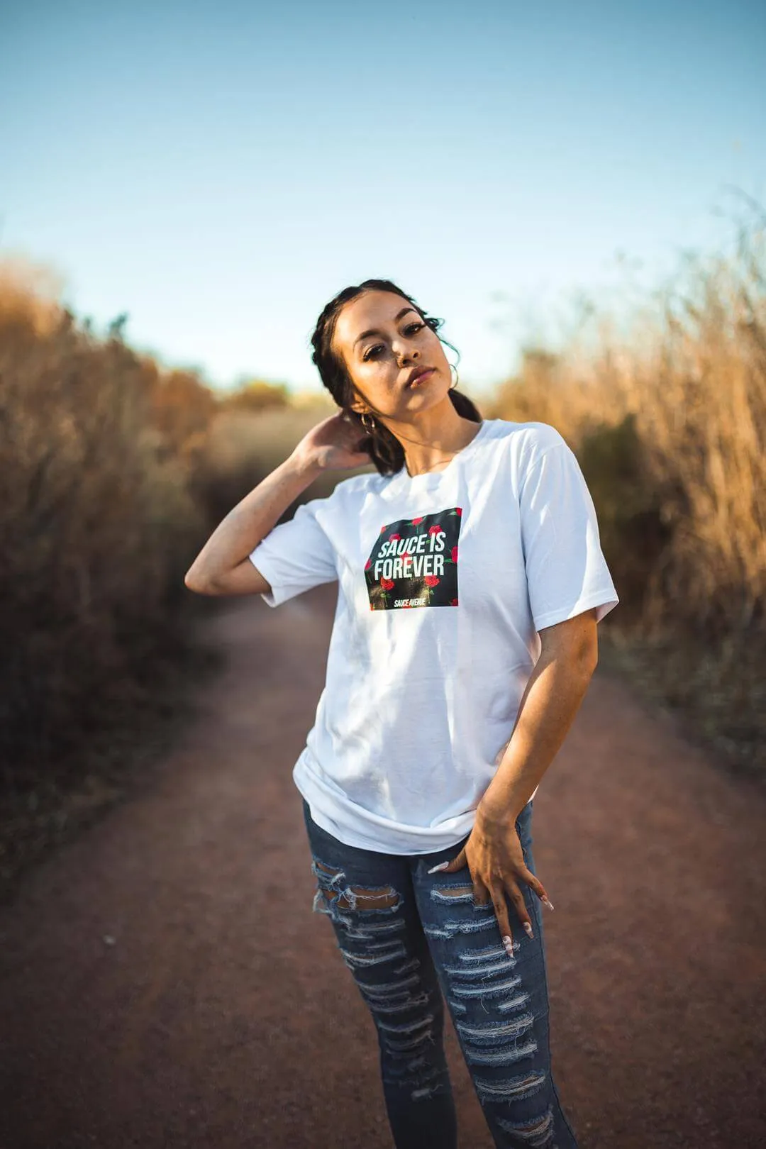 Sauce Is Forever (Black Rose Box) | White Tee