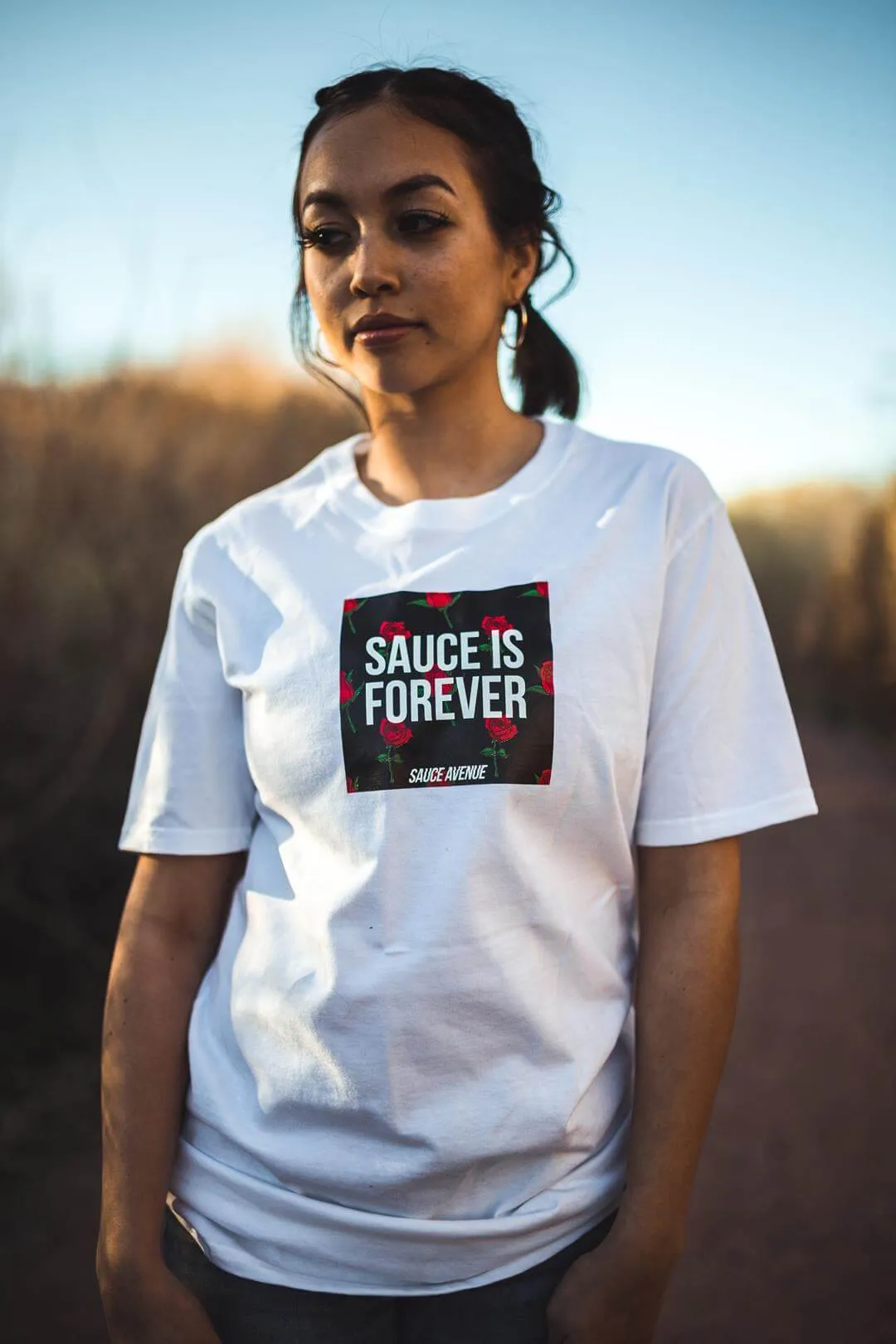Sauce Is Forever (Black Rose Box) | White Tee