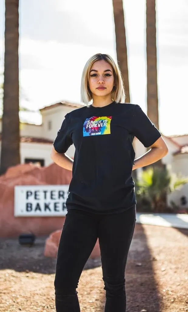 Sauce Is Forever (Tye Dye Box) | Black Tee