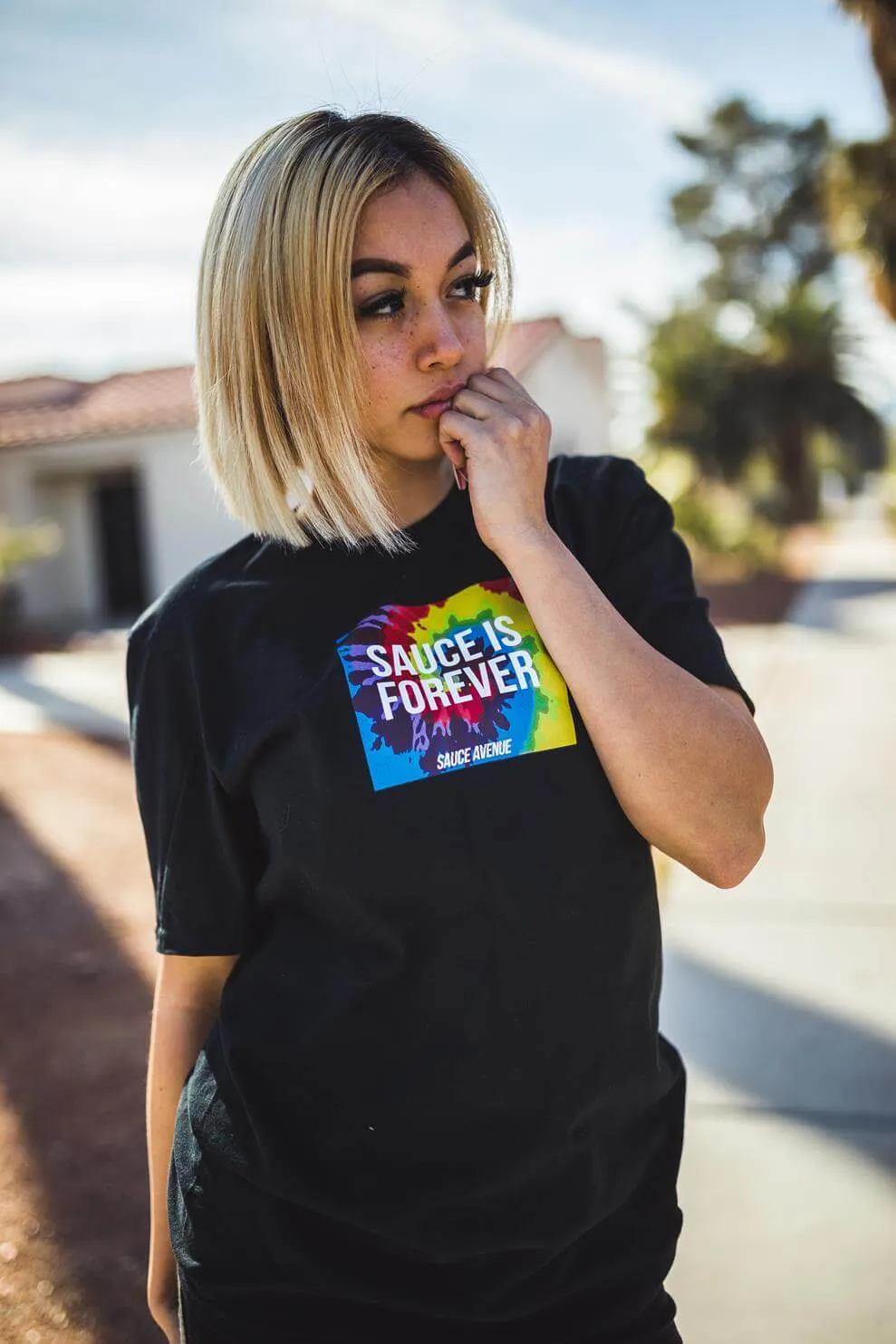 Sauce Is Forever (Tye Dye Box) | Black Tee