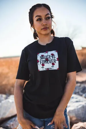 Sauce Is Forever (White Rose Box) | Black Tee
