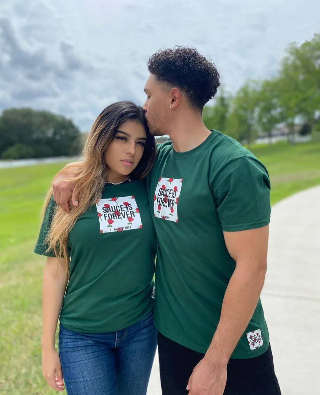 Sauce Is Forever (White Rose Box) | Forest Green Tee