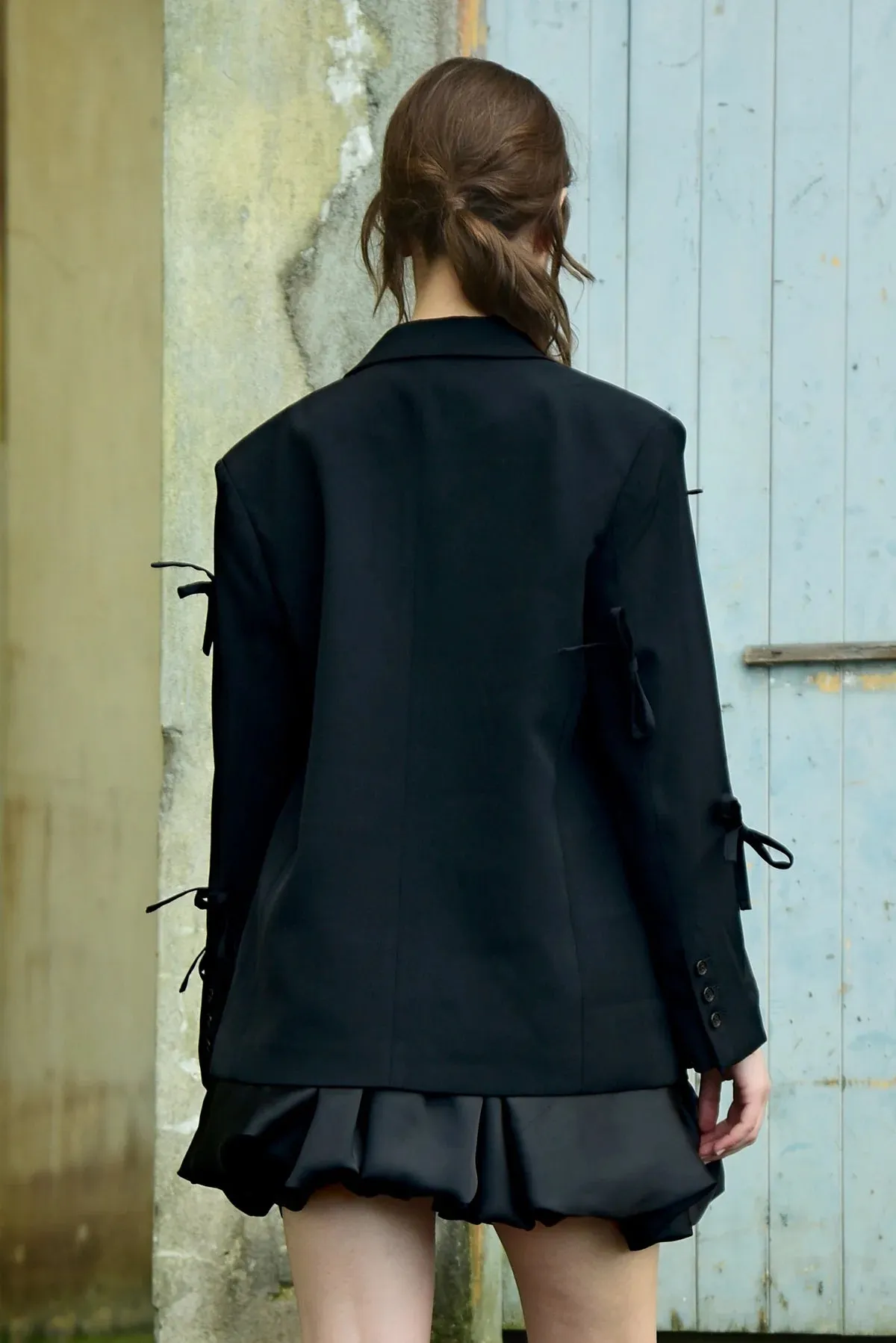 Say It Isn't Bow Blazer - Black