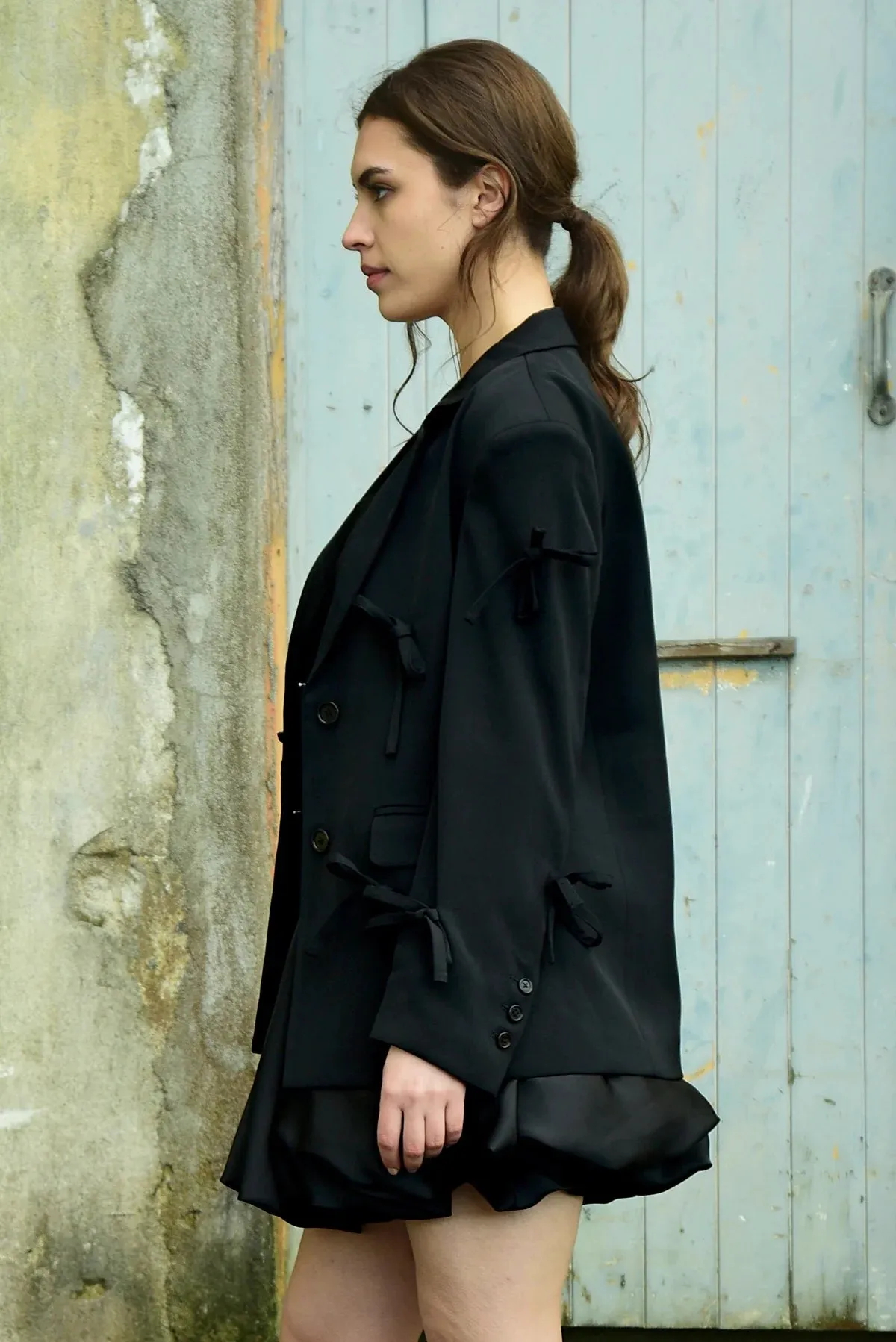 Say It Isn't Bow Blazer - Black