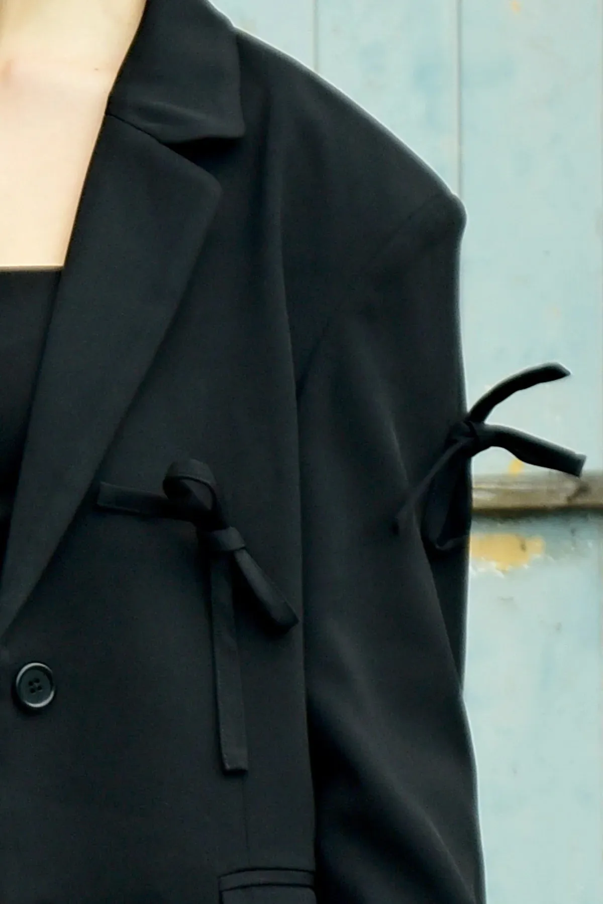Say It Isn't Bow Blazer - Black