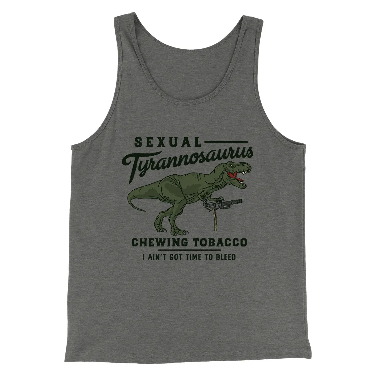 Sexual Tyrannosaurus Chewing Tobacco Funny Movie Men/Unisex Tank Top