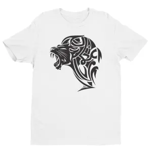Short Sleeve Fitted Lion T-shirt - White