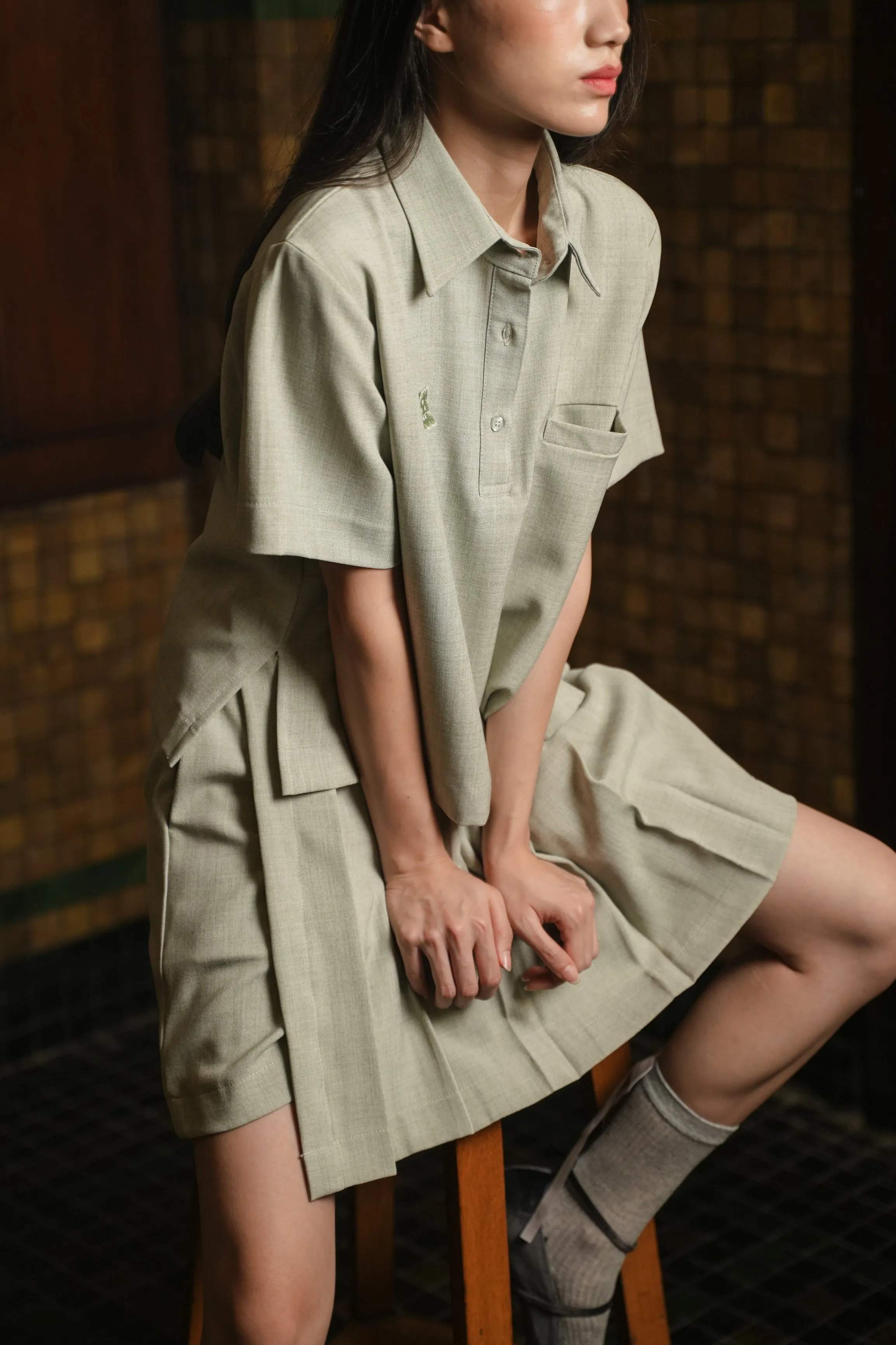 SISSEY TOP IN MOSS