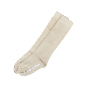 Slugs & Snails - Children's Knee Socks - Block Colour - Oat