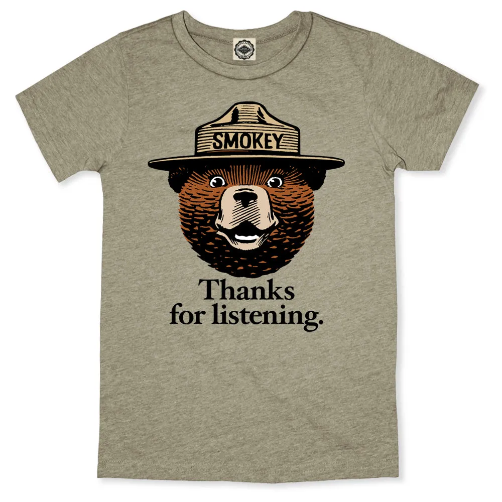 Smokey Bear "Thanks For Listening" Kid's Tee