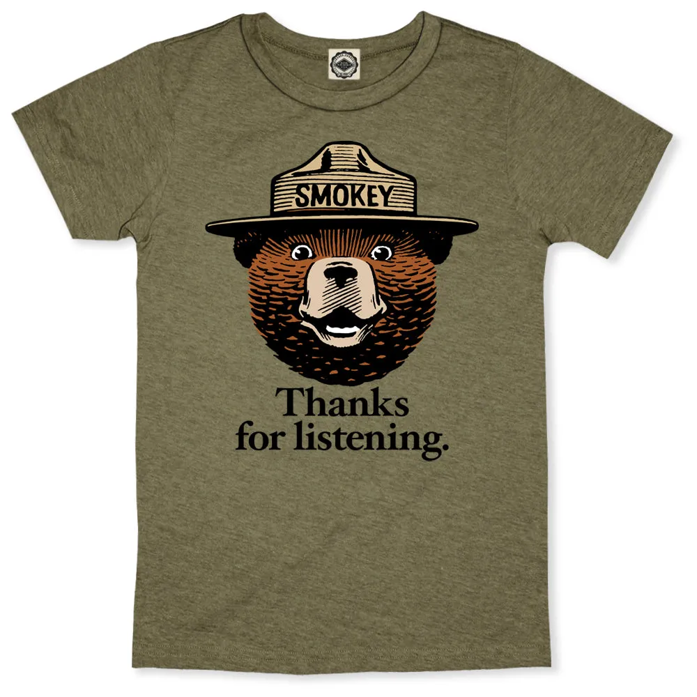 Smokey Bear "Thanks For Listening" Kid's Tee
