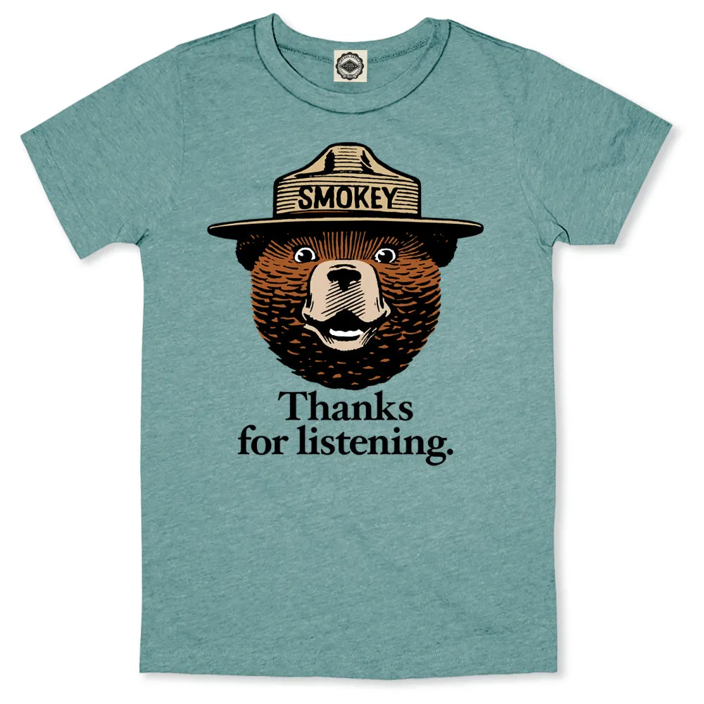 Smokey Bear "Thanks For Listening" Kid's Tee