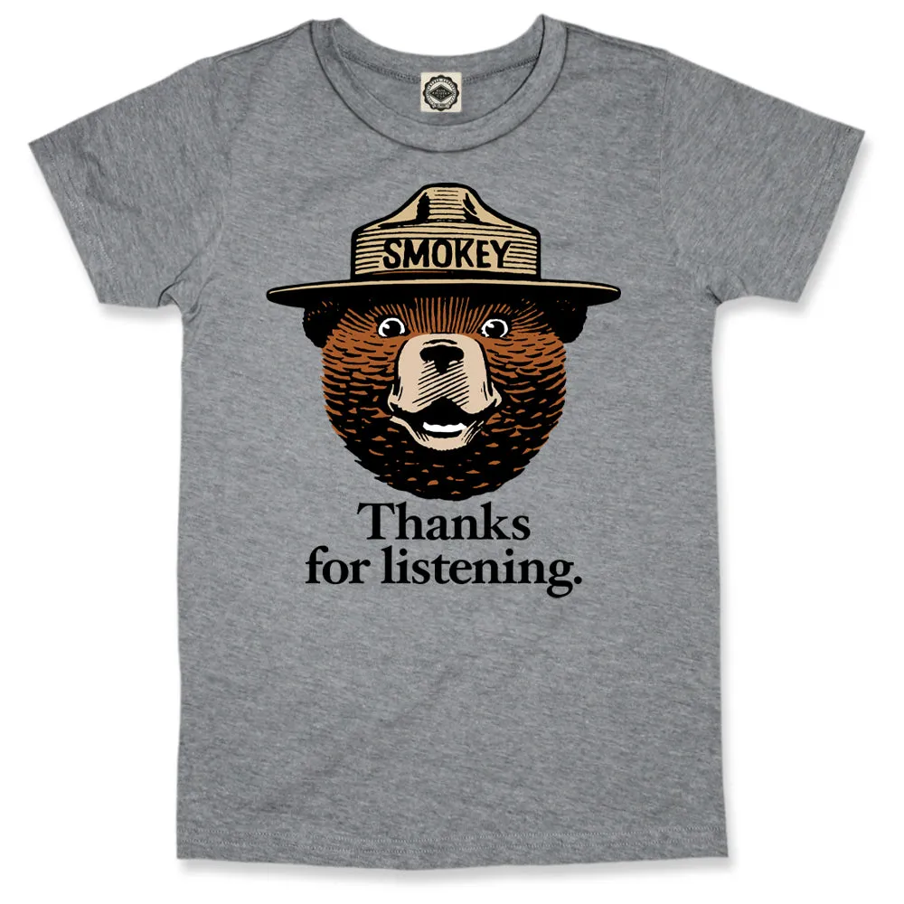 Smokey Bear "Thanks For Listening" Kid's Tee