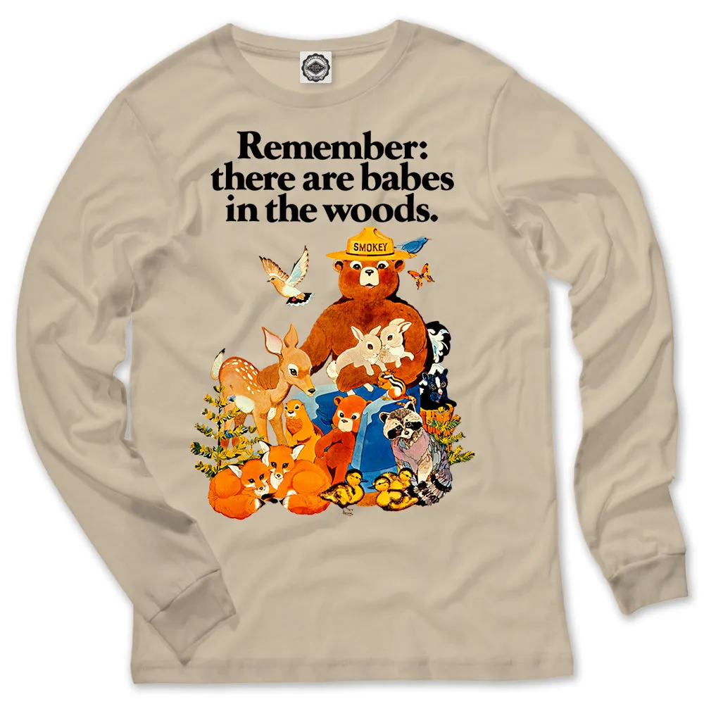 Smokey Bear Vintage "Babes In The Woods" Men's Long Sleeve Tee