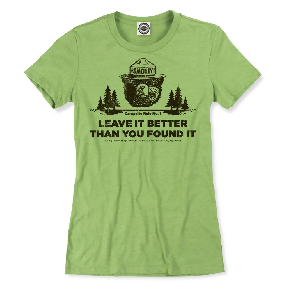 Smokey Bear's Campsite Rule Women's Tee