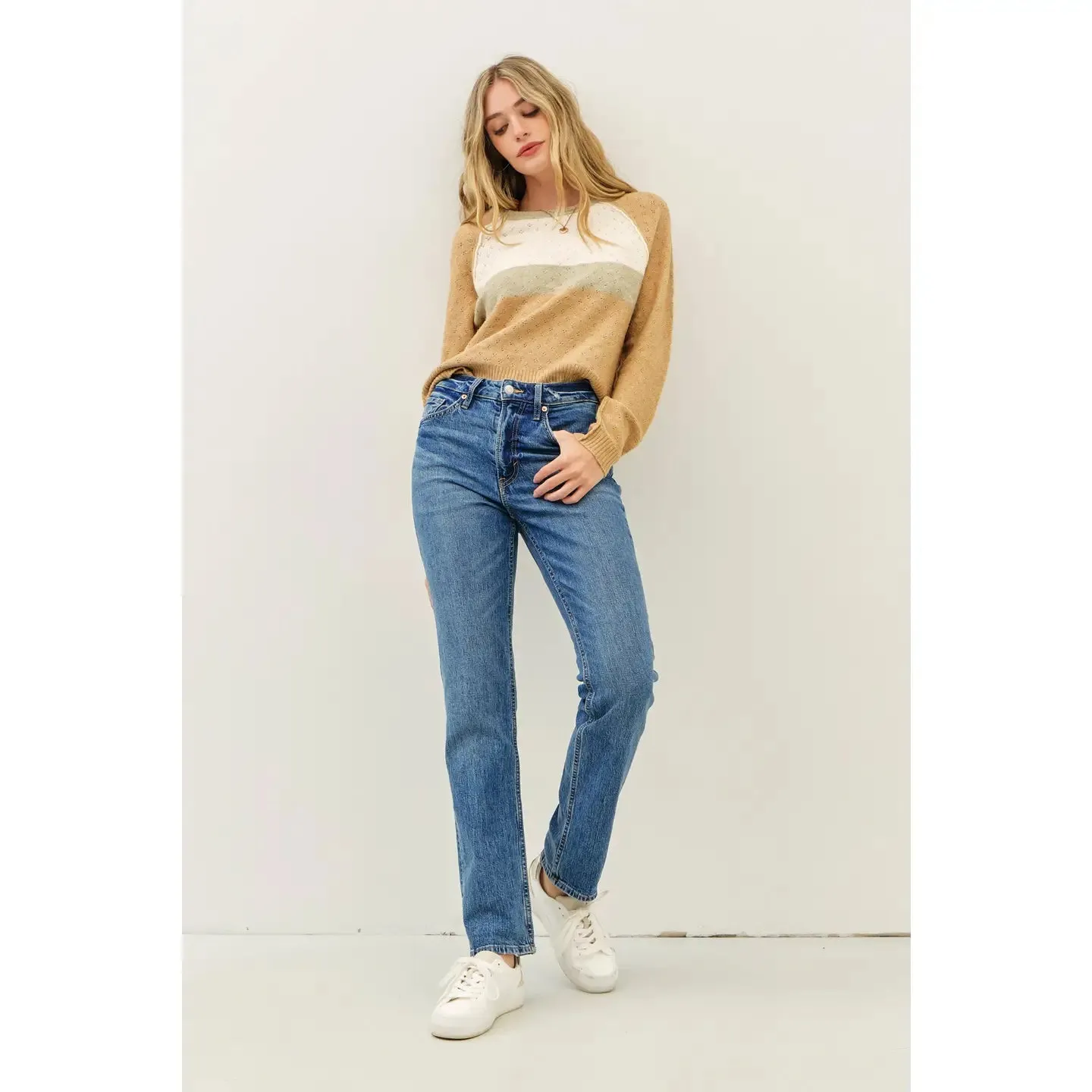 Soft Brushed Pointelle Sweater