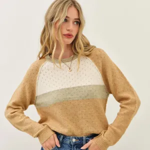Soft Brushed Pointelle Sweater