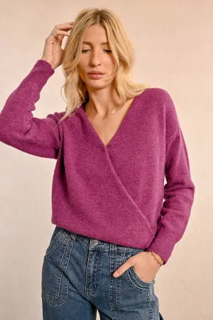 SOFT KNIT WRAP SWEATER