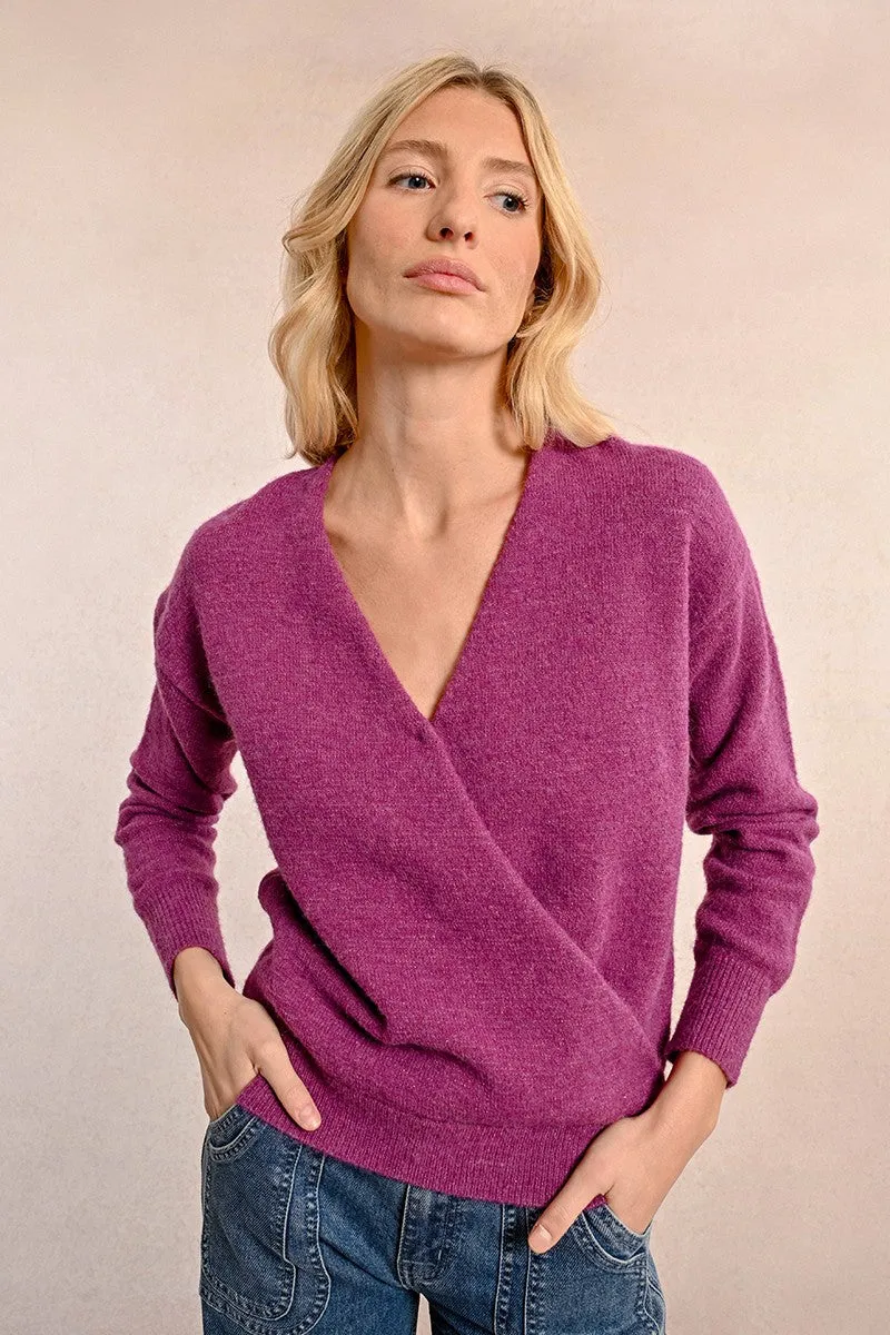 SOFT KNIT WRAP SWEATER