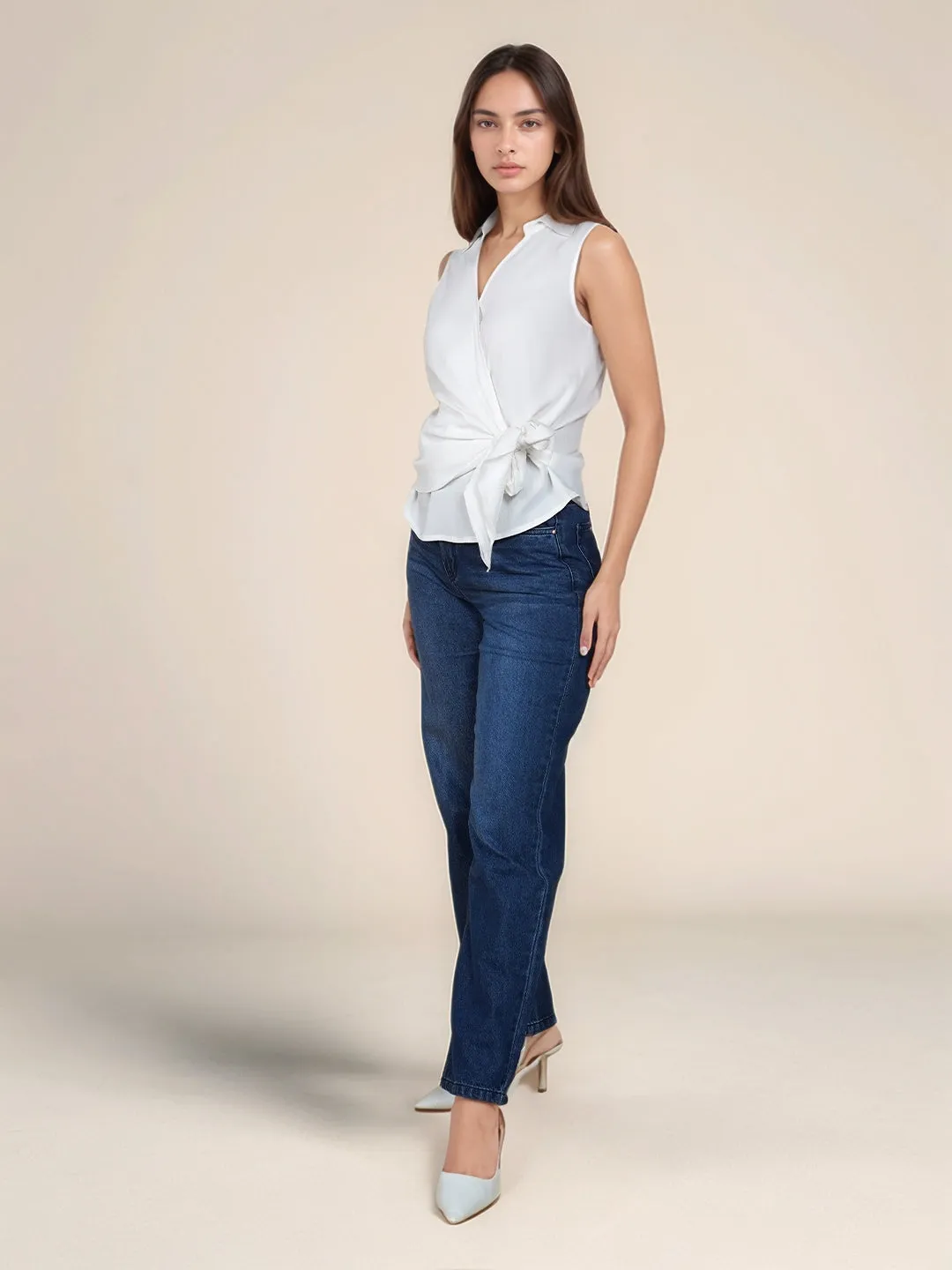 Solid Collared Top