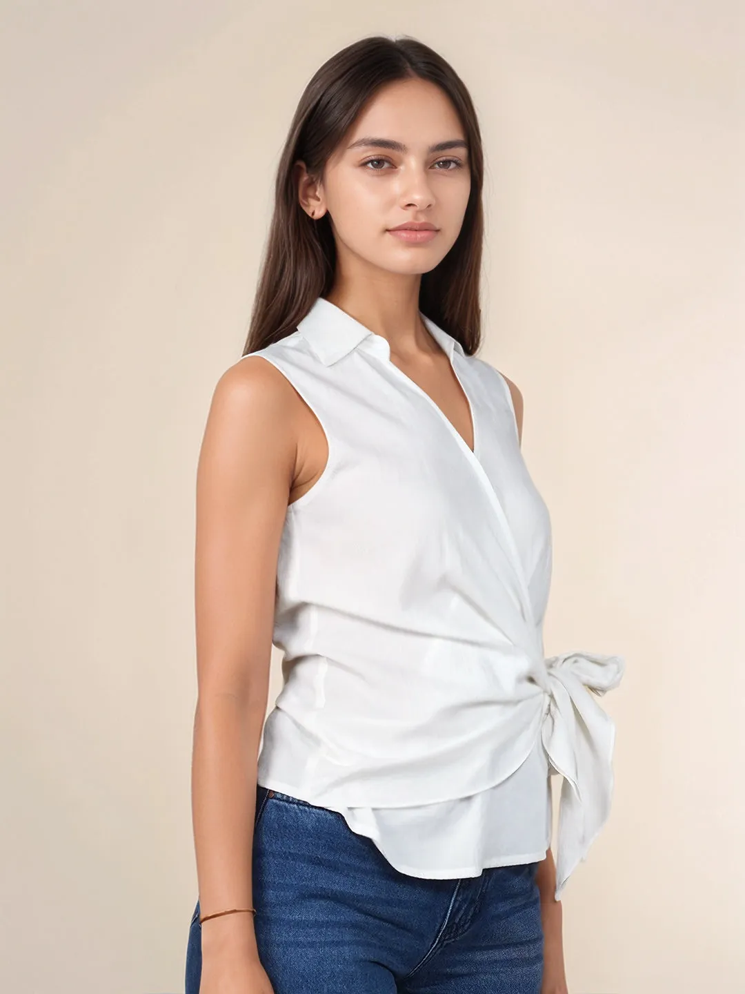 Solid Collared Top