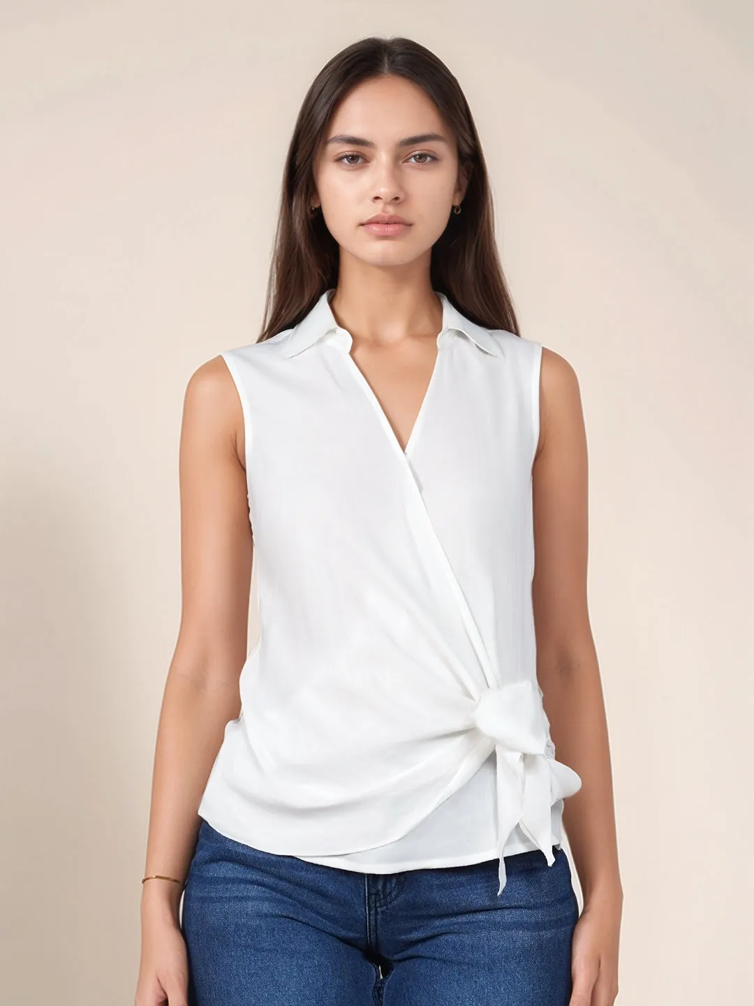 Solid Collared Top