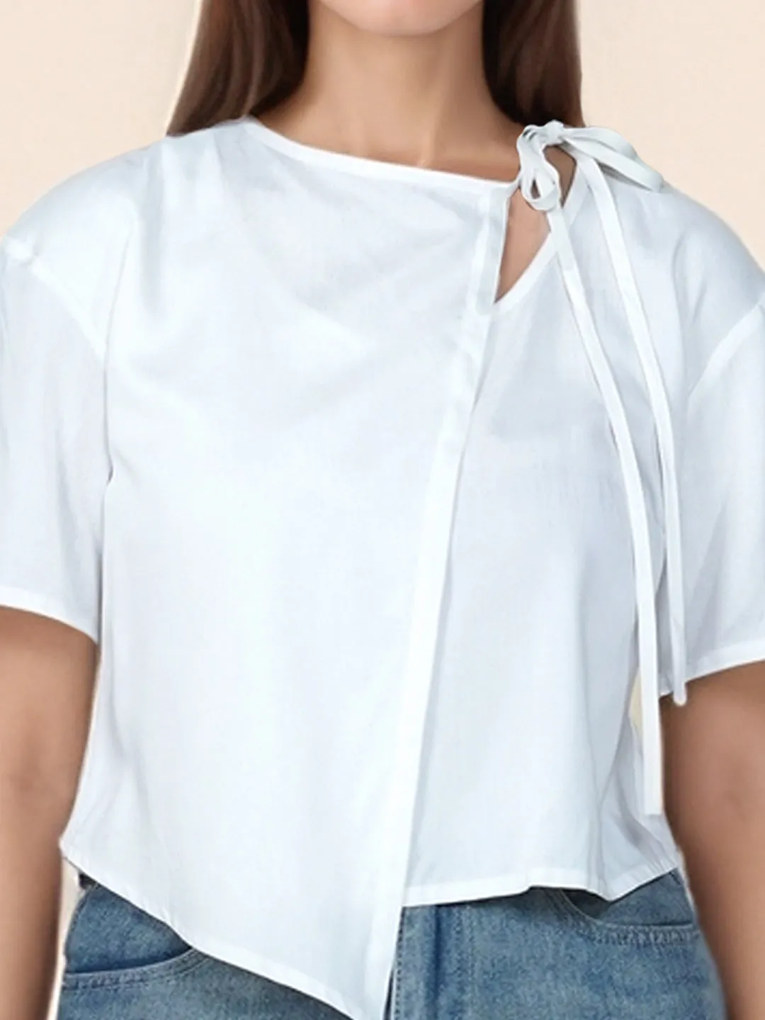Solid Round Neck Top