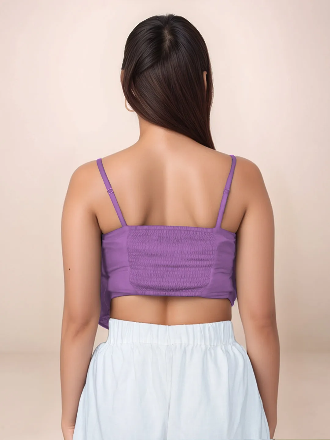 Solid Square Neck Crop Top