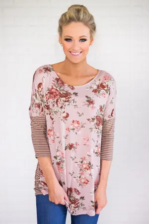 Something About You Floral & Stripes Top