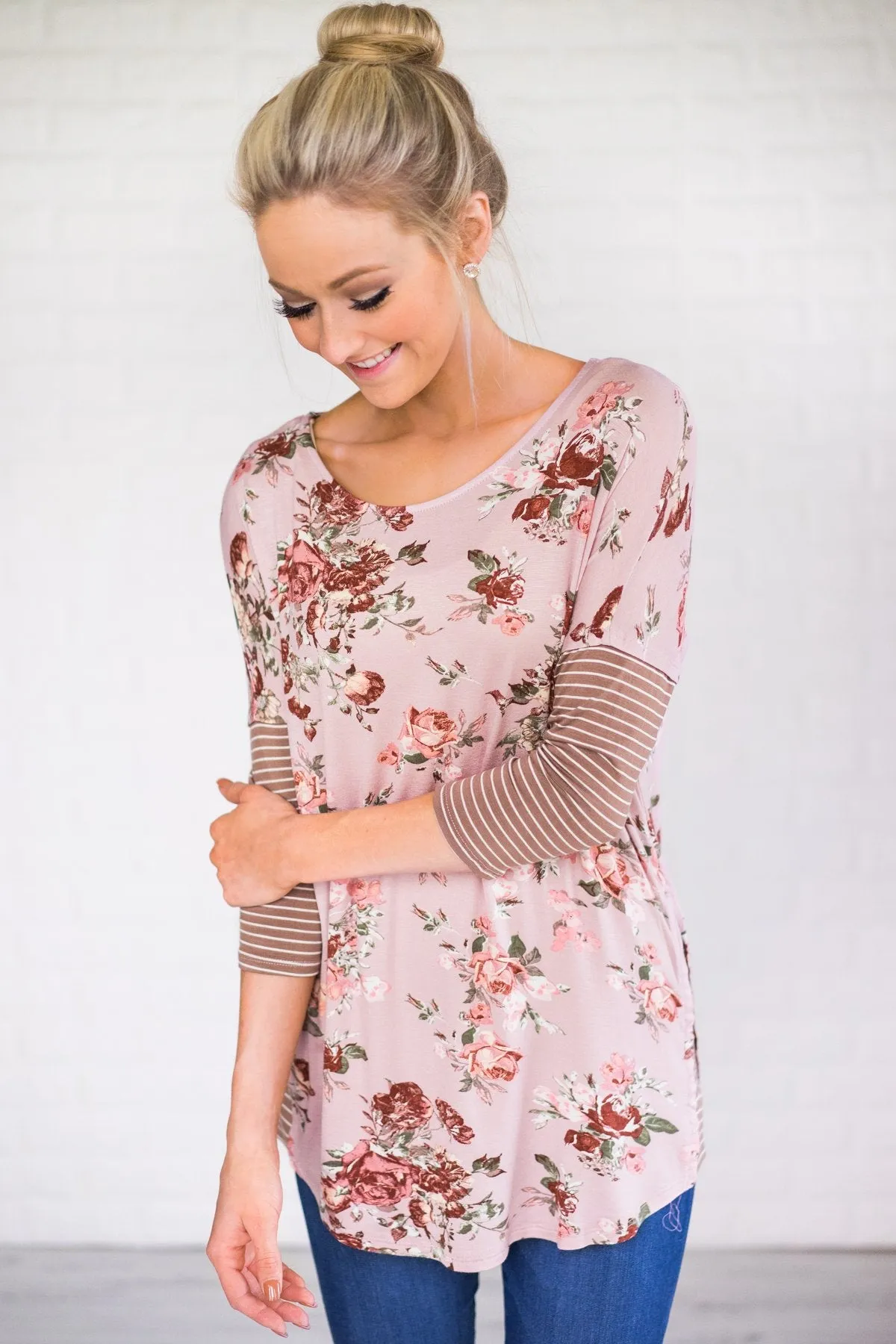 Something About You Floral & Stripes Top