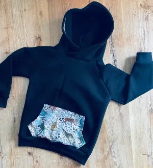 Space Animals Hoodie - Age 2
