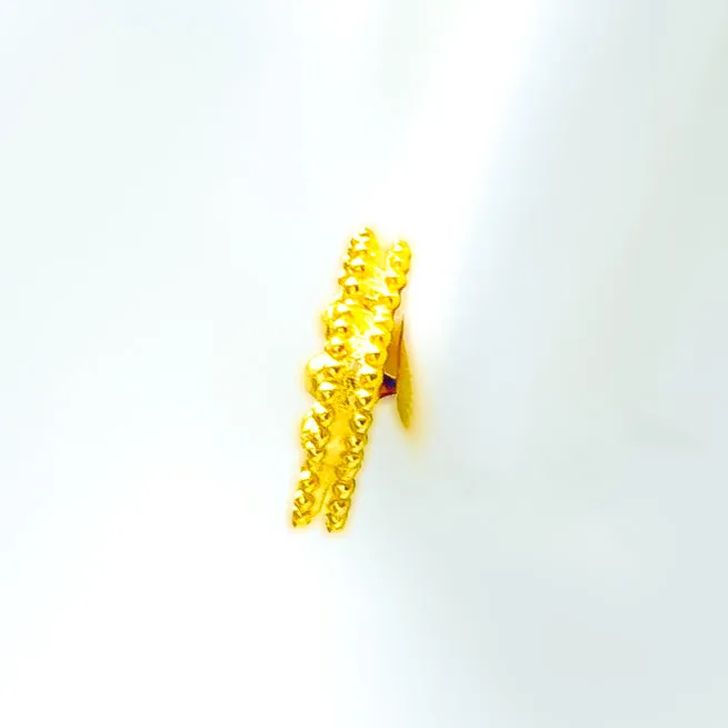 Sparkling Modern 21k Gold Clover Earrings