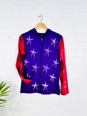 Star Zip Hood Top