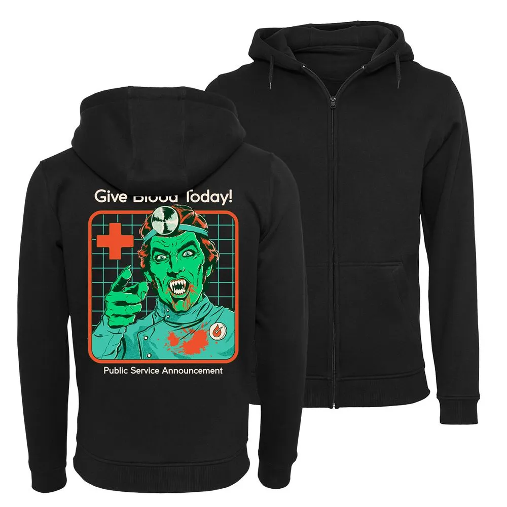 Steven Rhodes - Give Blood Today - Zip-Hoodie